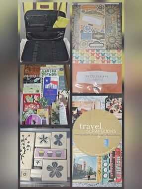 Beginner Scrapbooking Kit Bundle Organizer Stamps Paper Craft Lot